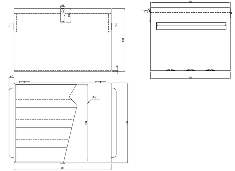TRUSCO Large Tool Box for Plumbing F-1001
