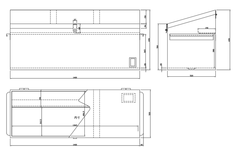 TRUSCO Large Tool Box for Plumbing FT-14000
