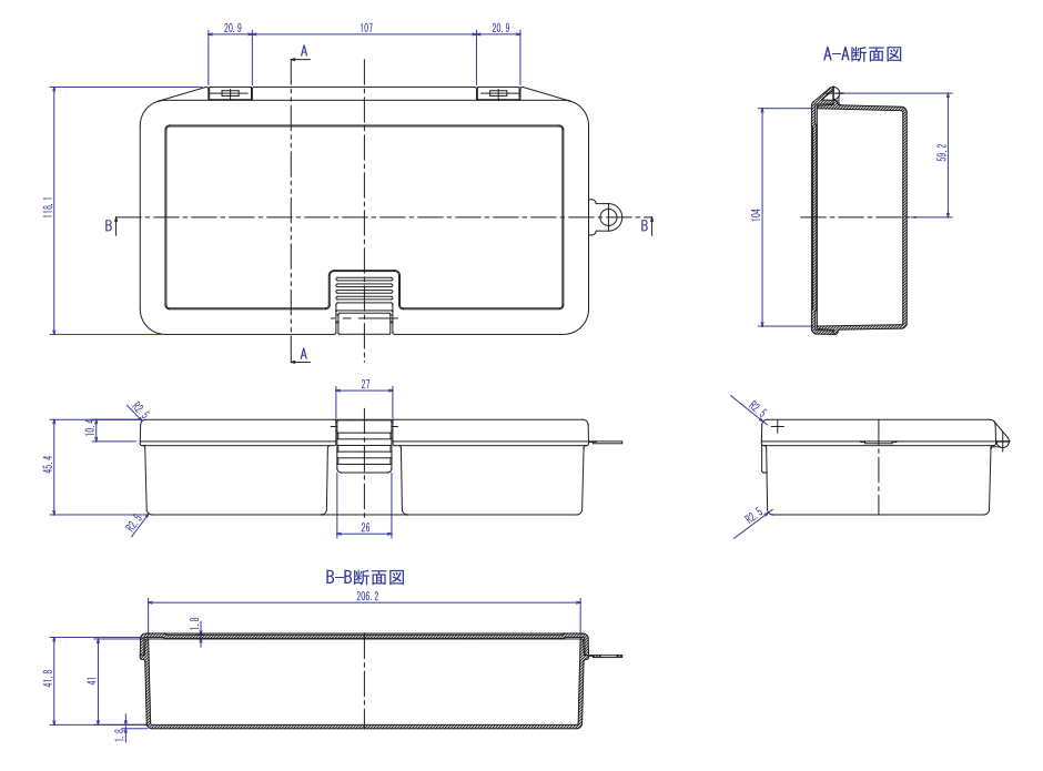 TRUSCO Parts Case L186mm TPC-OLL