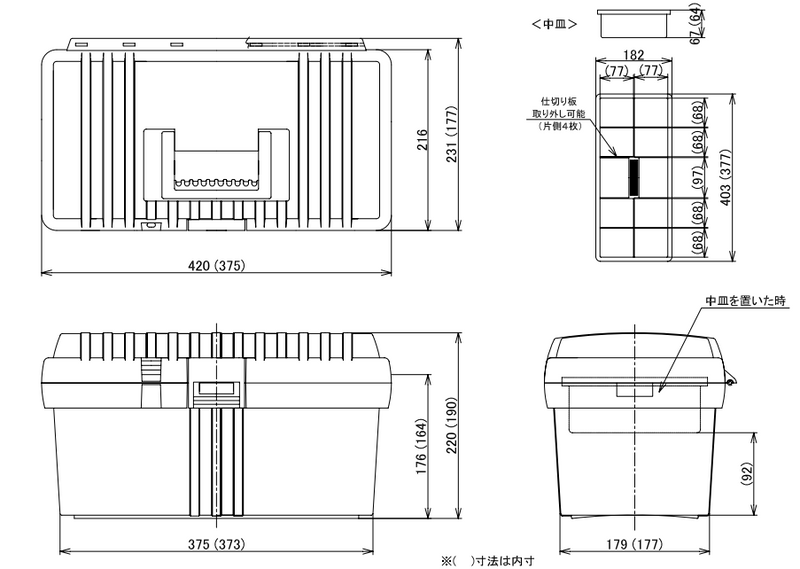 TRUSCO Plastic Tool Box TFP-410