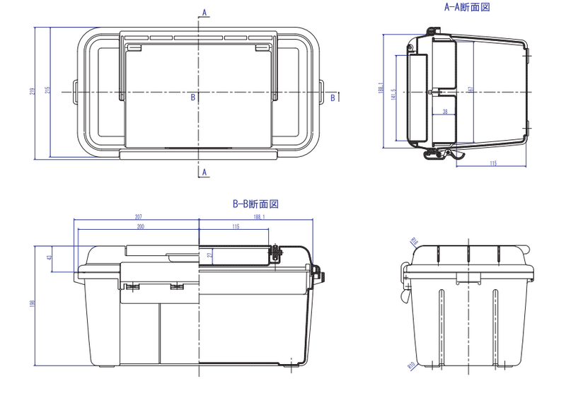 TRUSCO Waterproof Tool Box TWG-108