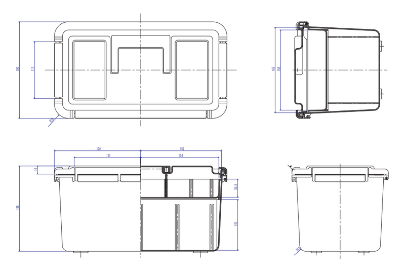 TRUSCO Waterproof Tool Box TWG-72