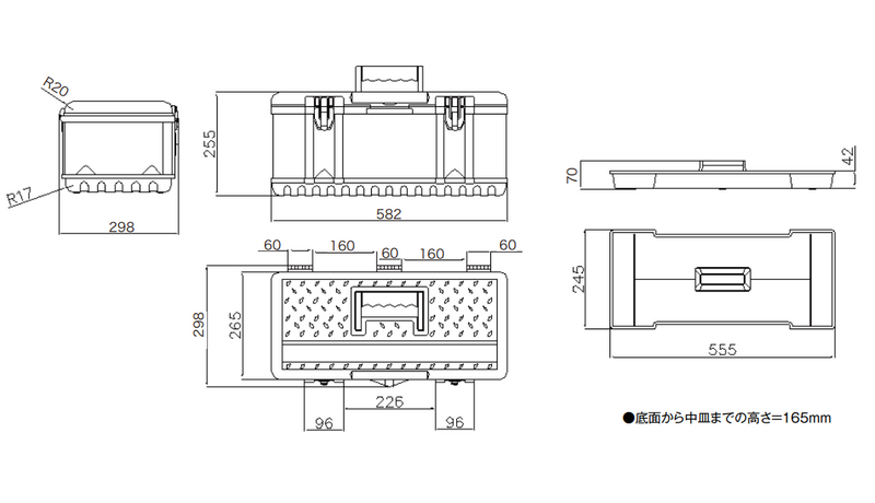 TRUSCO Stainless Tool Box TSUS-3024L