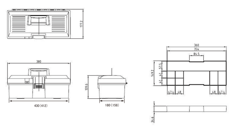 TRUSCO Professional Tool Box TTB-901OD